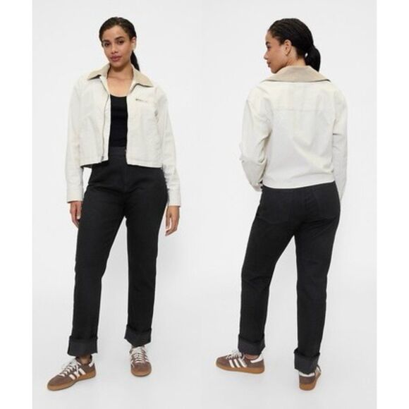 GAP Denim - High Waisted 90s Straight Jeans Y2K Stretch Denim Grunge Gap Factory Black 32 14